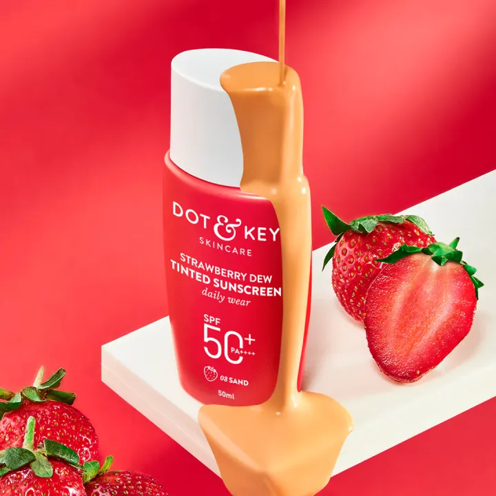 Dot & Key Strawberry Dew Tinted Sunscreen SPF 50+ PA++++ | SAND 03- 50ml